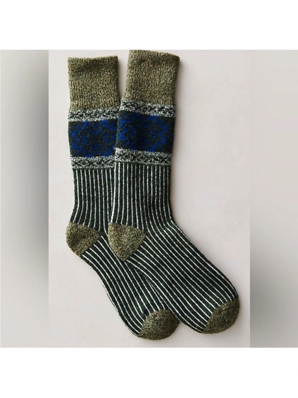We The Free by Free People: Cabin Ribbon Socks I. forest. NWT